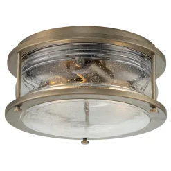 Metall Lampen|Vintage Lampen*Elstead Deckenleuchte außen Aluminium Glas B: 30,5 cm IP44 E27