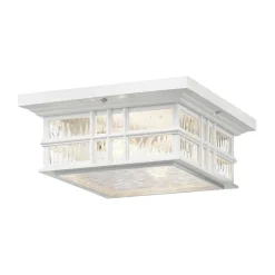 Elstead Deckenleuchte außen IP44 E27 Glas Rustikal Weiß< Rustikale Lampen|Vintage Lampen