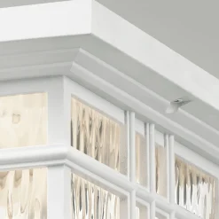 Elstead Deckenleuchte außen IP44 E27 Glas Rustikal Weiß< Rustikale Lampen|Vintage Lampen