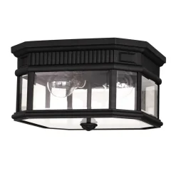 Rustikale Lampen|Vintage Lampen*Elstead Deckenleuchte Außen Terrasse Schwarz Aluminium