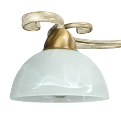 Easylight Deckenleuchte AURORA WHITE in Shabby Weiß 2-flmg< Glaslampen|Rustikale Lampen