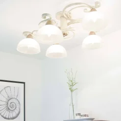 Deckenleuchten|Flurlampen*Luminex Deckenleuchte AURORA WHITE Ø78cm 5-flmg