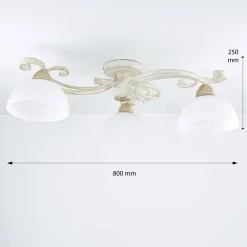 Deckenleuchten|Flurlampen*Luminex Deckenleuchte AURORA WHITE Ø78cm 3-flmg