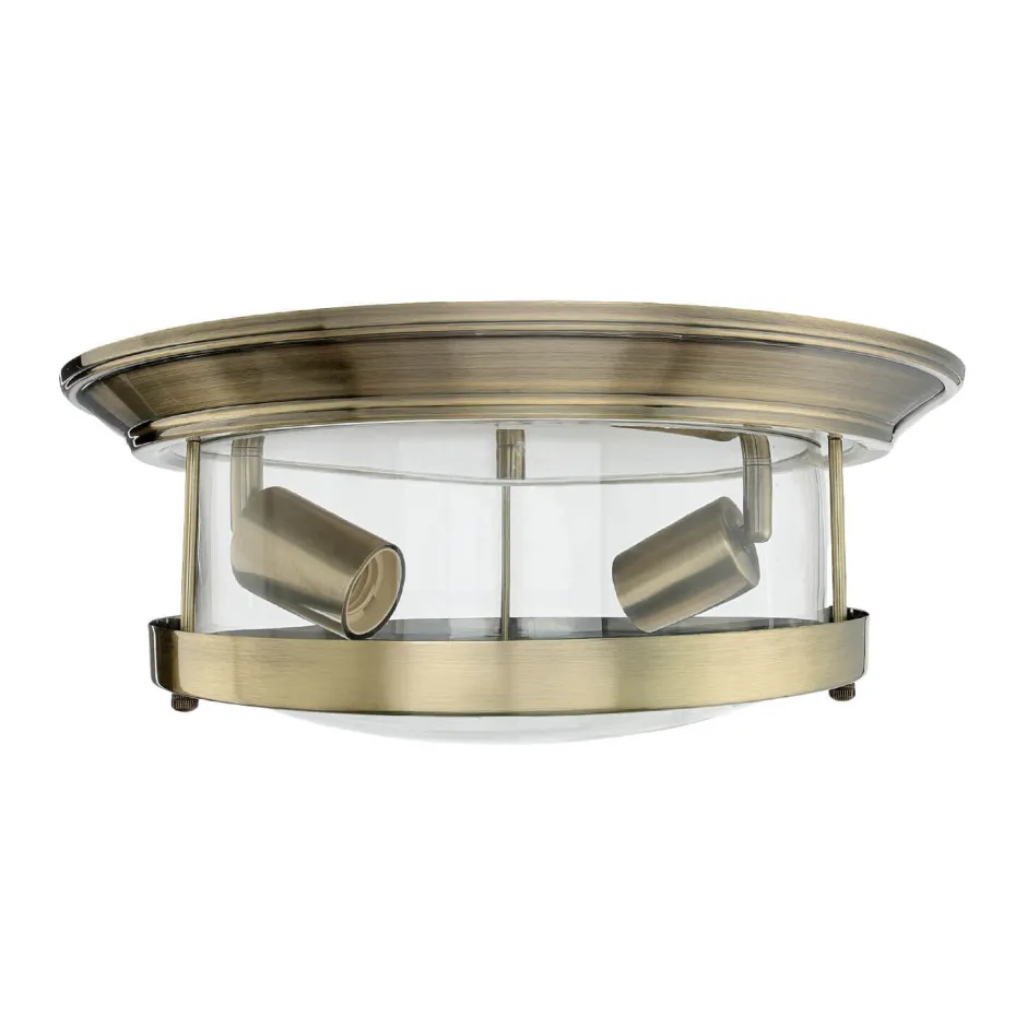 Easylight Deckenleuchte Bad IP44 E27 Ø 40 cm rund Glas Metall< Deckenleuchten|Flurlampen