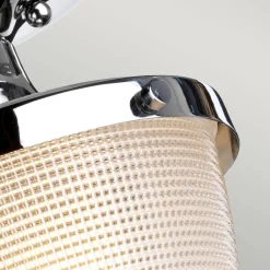 Elstead Deckenleuchte Bad IP44 E27 in Chrom Klar Jugendstil< Deckenleuchten|Flurlampen