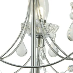 Searchlight Deckenleuchte Badezimmer Ø 48 cm Kristall Metall IP44< Esszimmer Lampen|Glaslampen