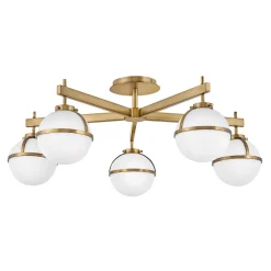 Elstead Deckenleuchte Badezimmer IP44 81,3 cm breit Messing Antik Weiß< Deckenleuchten|Badezimmer Lampe