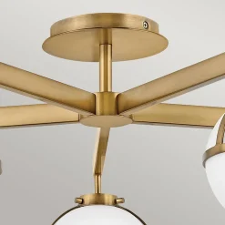 Elstead Deckenleuchte Badezimmer IP44 81,3 cm breit Messing Antik Weiß< Deckenleuchten|Badezimmer Lampe