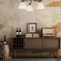 Deckenleuchten|Flurlampen*Lamkur Deckenleuchte BATORY Holz 3-flmg Modern Wohnzimmer