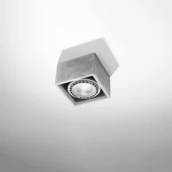 Sollux Deckenleuchte Beton Grau eckig B: 14 cm klein GU10< Betonlampen|Moderne Lampen