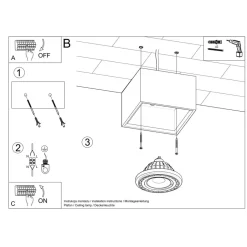 Sollux Deckenleuchte Beton Grau eckig B: 14 cm klein GU10< Betonlampen|Moderne Lampen