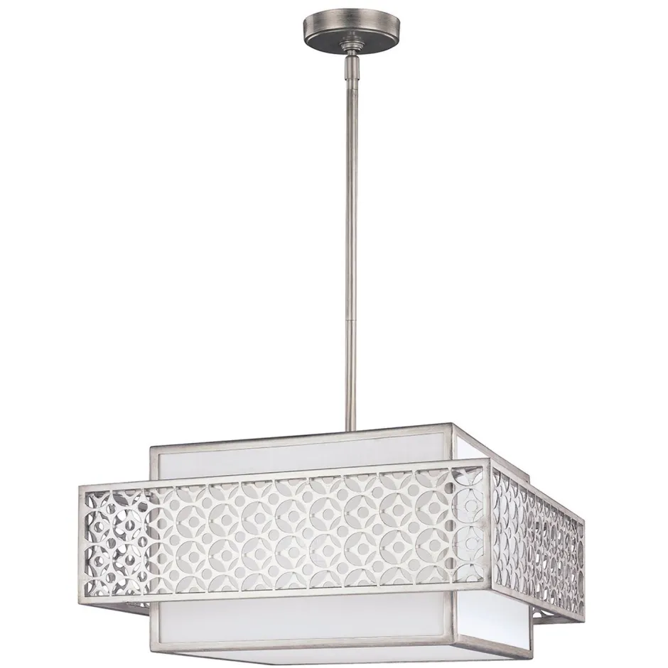 Elstead Deckenleuchte BIRO Silber Design Lampe Wohnzimmer< Deckenleuchten|Bürolampen