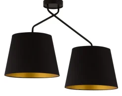 Deckenleuchten|Schlafzimmer Lampen*Sigma Deckenleuchte blendarm in Schwarz Gold E27 stylisch