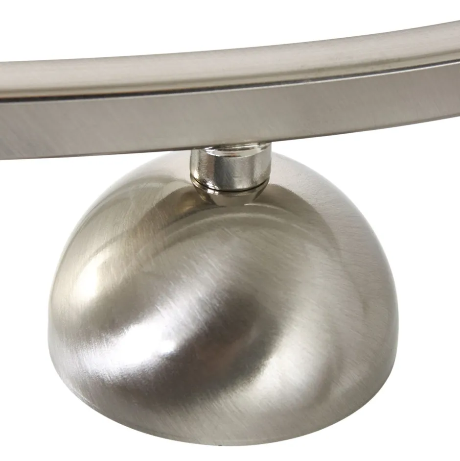 Deckenleuchten|Badezimmer Lampe*Steinhauer Deckenleuchte blendarm Metall Glas in Stahl Weiß 112 cm