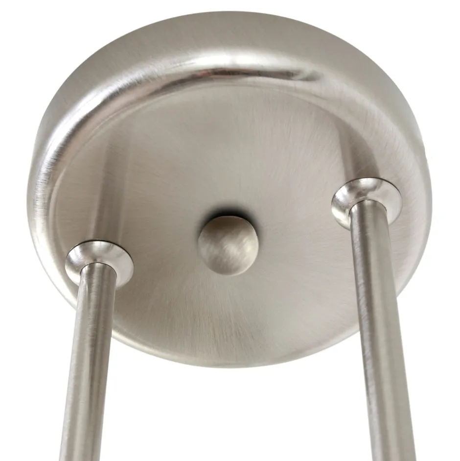 Deckenleuchten|Badezimmer Lampe*Steinhauer Deckenleuchte blendarm Metall Glas in Stahl Weiß 112 cm