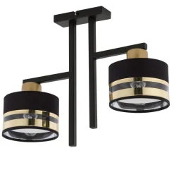 Deckenleuchten|Moderne Lampen*Sigma Deckenleuchte blendarm Schwarz Gold E27 gemütlich