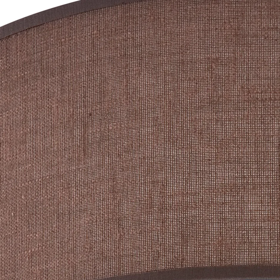 Deckenleuchten|Flurlampen*Lamkur Deckenleuchte Braun Ø 45 cm rund Stoff blendarm für 2x E27