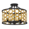 Deckenleuchten|Moderne Lampen*Elstead Deckenleuchte CELLA 4-flmg in Gold Schwarz Lampe