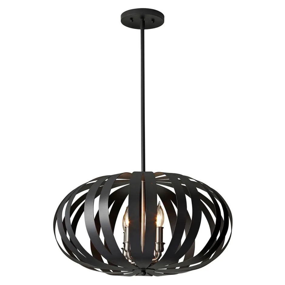 Elstead Deckenleuchte CEYDA Schwarz Ø55cm kürzbar Lampe< Deckenleuchten|Moderne Lampen