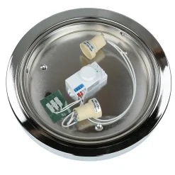 Nowodvorski Deckenleuchte Chrom Bad Wohnzimmer Lampe MONI< Glaslampen|Wohnzimmerlampen