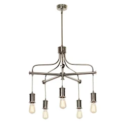 Elstead Deckenleuchte COLGAR Messing 5xE27 Vintage Lampe< Deckenleuchten|Industrie Lampen