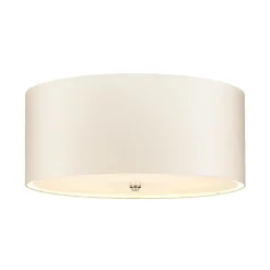 Deckenleuchten|Flurlampen*Elstead Deckenleuchte Creme Chrom rund Ø56cm blendarm