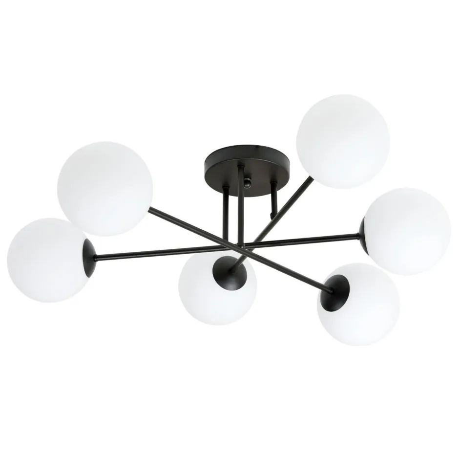 Emibig Deckenleuchte DIONISIA Weiß Schwarz Kugelschirme< Deckenleuchten|Flurlampen