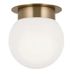 Deckenleuchten|Flurlampen*Elstead Deckenleuchte E27 Ø 20,3 cm Metall Glas in Bronze Weiß