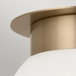 Deckenleuchten|Flurlampen*Elstead Deckenleuchte E27 Ø 20,3 cm Metall Glas in Bronze Weiß