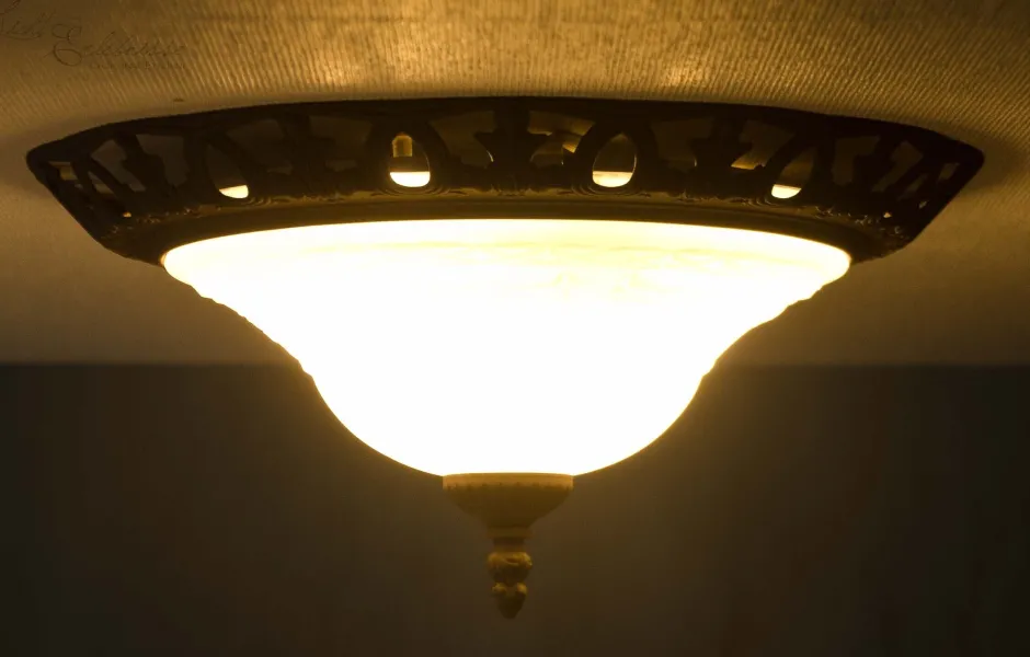 Trio Reality Deckenleuchte E27 Mit Glas Rustikal Weiß< Deckenleuchten|Flurlampen