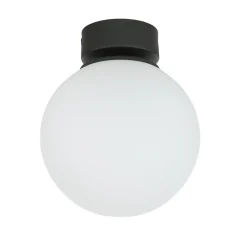 TK Lighting Deckenleuchte E27 Schwarz Weiß Glas Metall Modern< Glaslampen|Metall Lampen