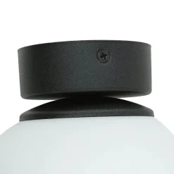 TK Lighting Deckenleuchte E27 Schwarz Weiß Glas Metall Modern< Glaslampen|Metall Lampen