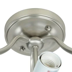 Elstead Deckenleuchte E27 Weiß Nickel Ø37cm Glas Metall< Glaslampen|Jugendstil Lampen