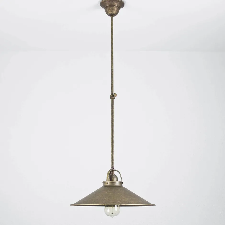 Giovanni Battista Deckenleuchte echtes Messing in Bronze Antik< Deckenleuchten|Schlafzimmer Lampen