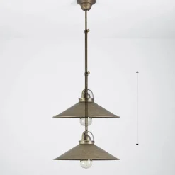 Giovanni Battista Deckenleuchte echtes Messing in Bronze Antik< Deckenleuchten|Schlafzimmer Lampen