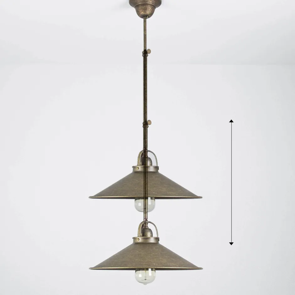 Giovanni Battista Deckenleuchte echtes Messing in Bronze Antik< Deckenleuchten|Schlafzimmer Lampen