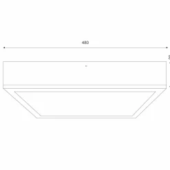 Lamkur Deckenleuchte eckig B: 48 cm Holz Metall für 4x E27< Deckenleuchten|Esszimmer Lampen