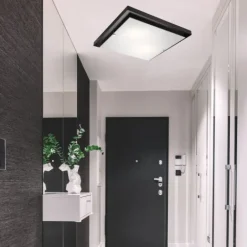 Lamkur Deckenleuchte ERIN Braun Modern quadratisch< Deckenleuchten|Flurlampen