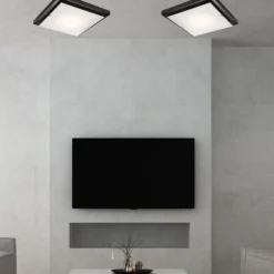 Lamkur Deckenleuchte Esszimmer Braun Holz quadratisch< Deckenleuchten|Flurlampen