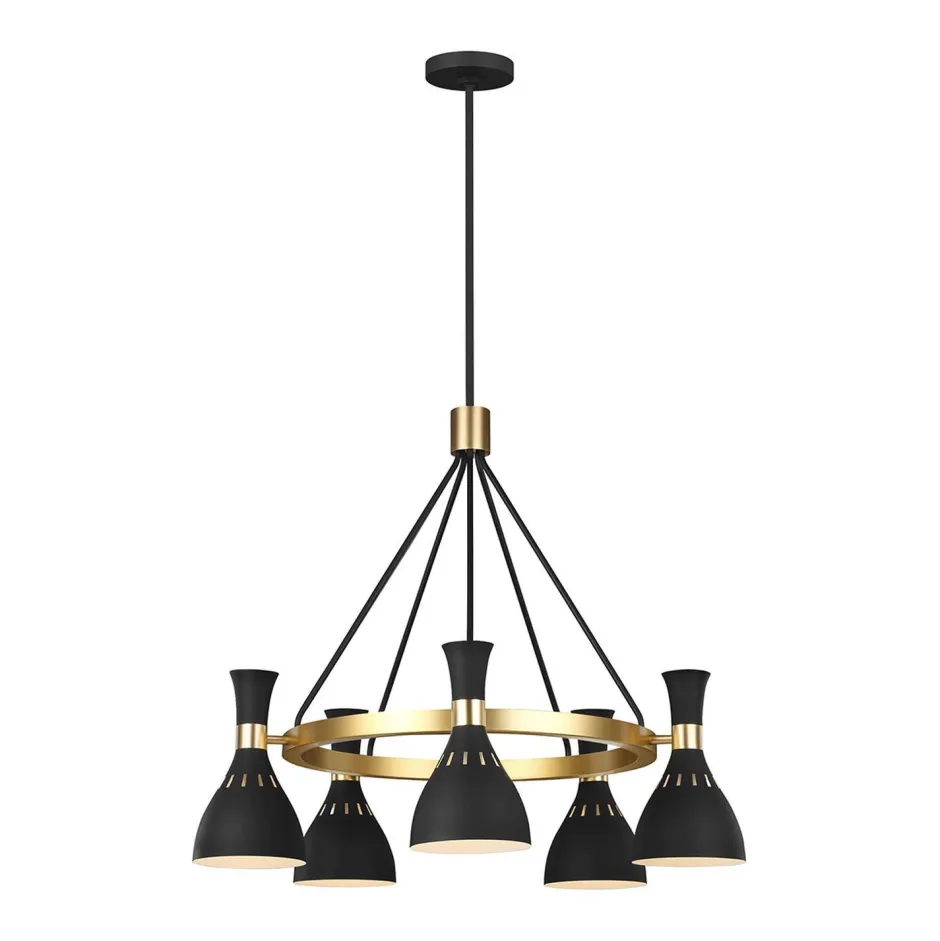 Elstead Deckenleuchte Esszimmer Esstisch Schwarz Messing< Deckenleuchten|Retro Lampen