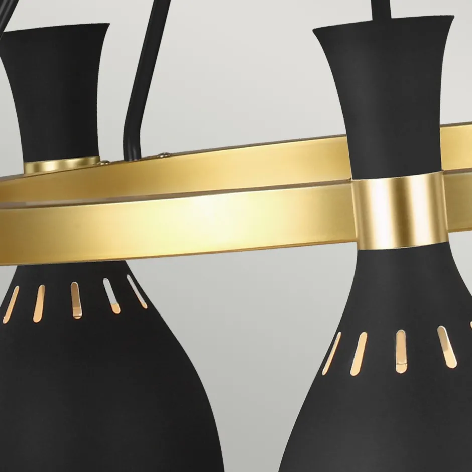 Elstead Deckenleuchte Esszimmer Esstisch Schwarz Messing< Deckenleuchten|Retro Lampen