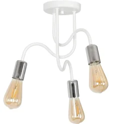 Luminex Deckenleuchte FAIZ Metall 3-flammig Retro vielseitig< Deckenleuchten|Wohnzimmerlampen