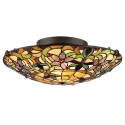 Elstead Deckenleuchte FARFALLA 6 Bronze Tiffany Lampe< Deckenleuchten|Flurlampen