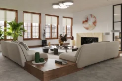 Deckenleuchten|Flurlampen*Sollux Deckenleuchte flach rund Ø 25 cm Grau E27 blendarm