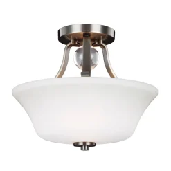 Elstead Deckenleuchte FLUIDA Nickel Ø35cm Lampe blendarm< Deckenleuchten|Flurlampen