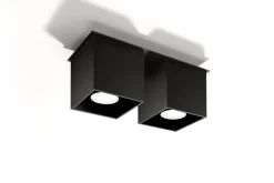 Sollux Deckenleuchte GEO in Schwarz 2-flmg< Deckenleuchten|Flurlampen