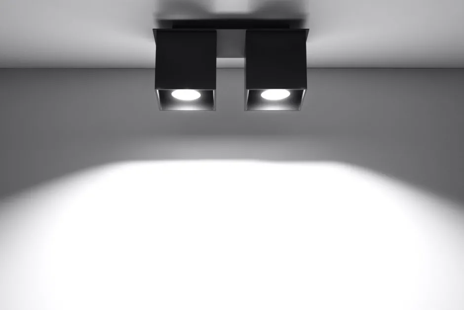 Sollux Deckenleuchte GEO in Schwarz 2-flmg< Deckenleuchten|Flurlampen