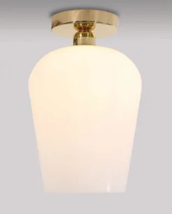 Giovanni Battista Deckenleuchte Glas Echt-Messing Handarbeit Schlafzimmer< Deckenleuchten|Flurlampen