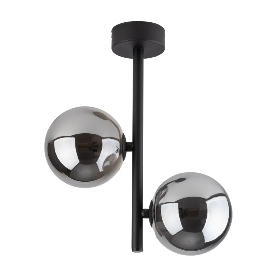 TK Lighting Deckenleuchte Glas Metall 2-flammig G9 Grau Schwarz< Deckenleuchten|Moderne Lampen