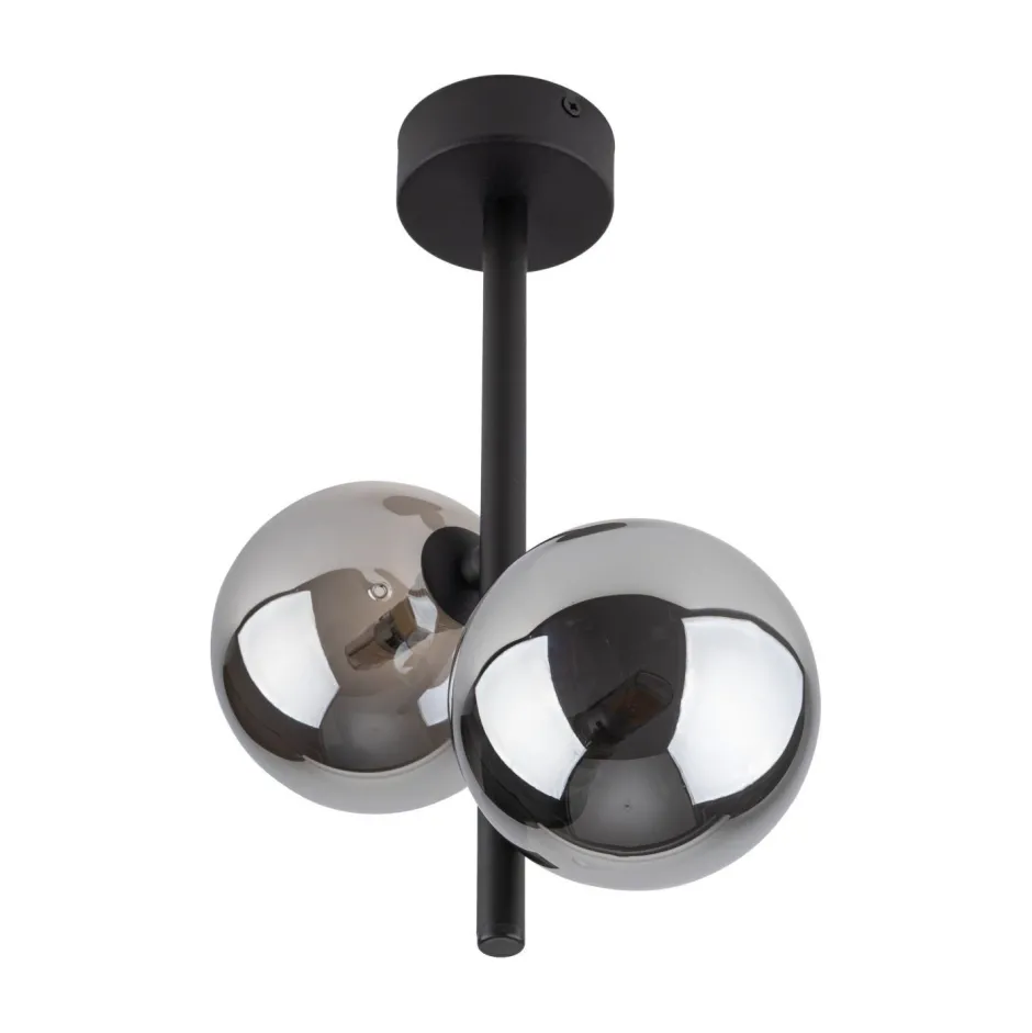 TK Lighting Deckenleuchte Glas Metall 2-flammig G9 Grau Schwarz< Deckenleuchten|Moderne Lampen